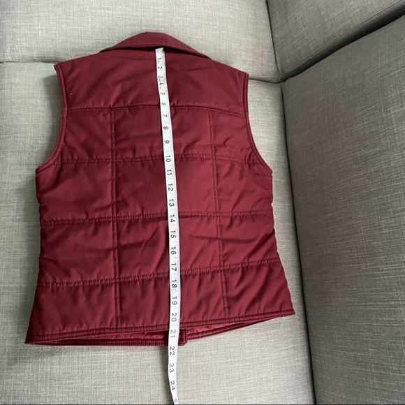 CAMP7 Maroon Thinsulate Snap Button Vest Pockets Unisex Youth Size 10 Casual - Picture 8 of 8